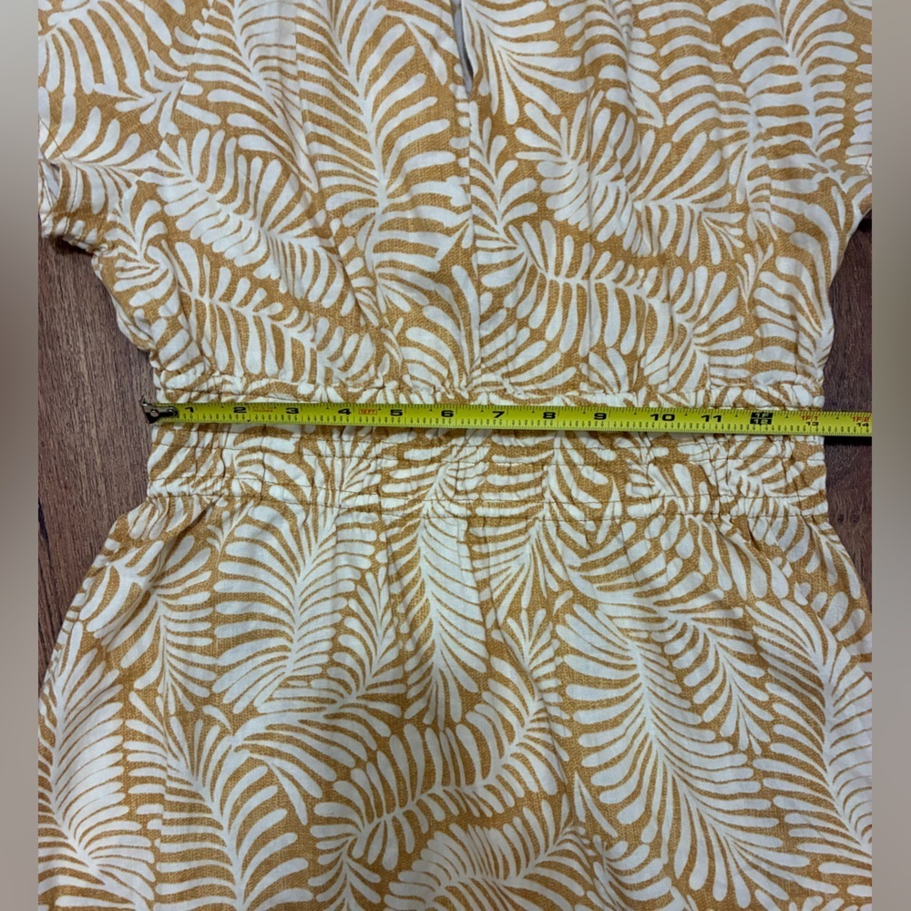Rachel Zoe Cream and Mustard Leaf-Print Maxi Dress - Picture 6 of 7